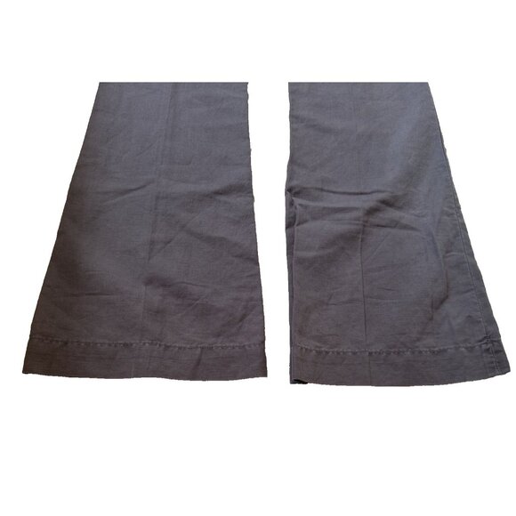 Hudson Women size27 Grey Flare Rise 8 Linen Pant wide leg Ferris Flap 35 inseam - Picture 8 of 11